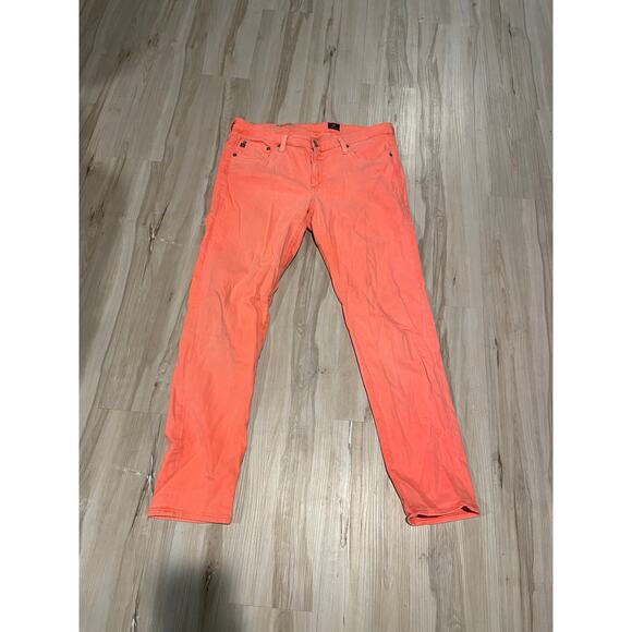 AG Adriano Goldschmied the stevie ankle slim straight leg coral size 31R - Picture 4 of 6